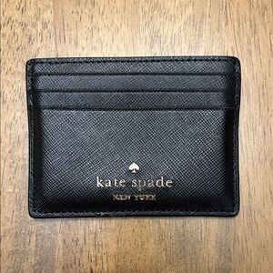 Kate Spade Black Leather Card Holder